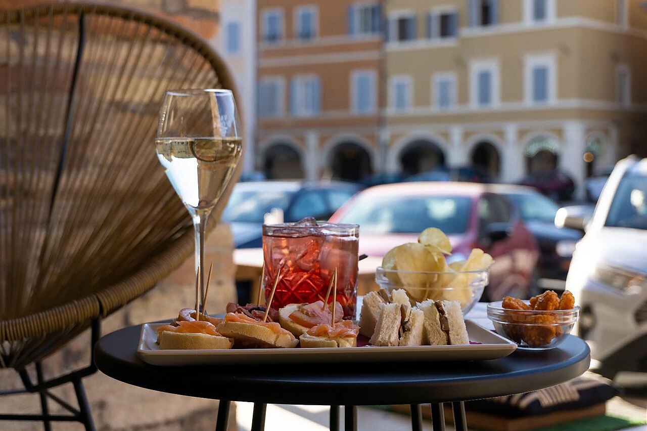 An aperitivo served at the bar